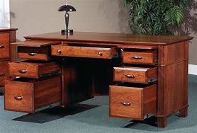 Image result for Heavy Wood Executive Desk