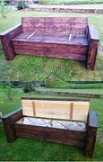 Image result for Outdoor Storage Bench From Pallets