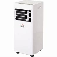 Image result for Homcom 7000 BTU Portable Mobile Air Conditioner For Cooling, Dehumidifying, And Ventilating With Remote Control, White