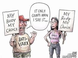 Image result for cartoon anti-vaccine "my body my choice"