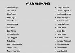 Image result for Crazy Usernames