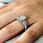 Image result for Zales 2 CT. T.W. Emerald-Cut And Baguette Diamond Three Stone Engagement Ring In Platinum
