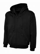 Image result for Black Plain Hoodies with Zipper
