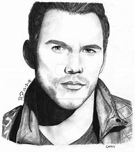 Image result for Pencil Drawing of Chris Pratt
