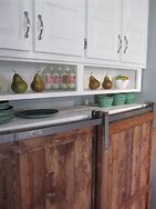 Image result for Barn Door Kitchen Cabinets