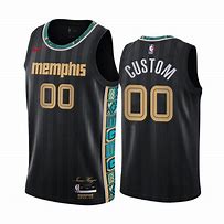 Image result for Men's Nike Navy Memphis Grizzlies 2020/21 Swingman Custom Jersey - Icon Edition