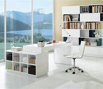 Image result for White Furniture Office Design