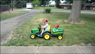 Image result for Kids Riding Lawn Mower