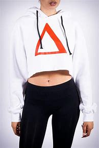 Image result for White Crop Hoodie Back