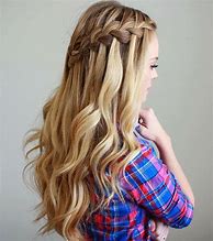 Image result for Waterfall Braid Hairstyles for Long Hair