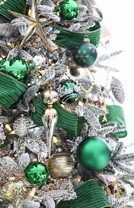 Image result for Emerald Green Christmas Tree Decor