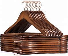 Image result for walnut wooden clothes hanger