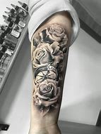 Image result for Black and White Flower Tattoos for Men