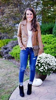 Image result for Black Leather Jacket Outfit
