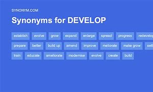 Image result for Develop Synonym