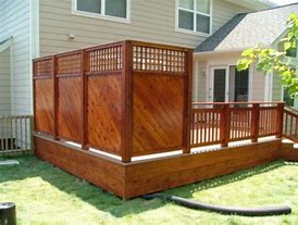 Image result for Deck Privacy Fence Ideas