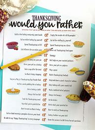 Image result for Thanksgiving Would You Rather for Teachers