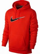 Image result for Black Nike Hoodie with White N Red