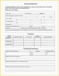 Image result for Spanish Employment Application Printable