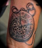 Image result for Realistic Clock Tattoo