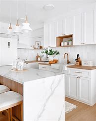 Image result for Small Kitchen Design with White Cabinets
