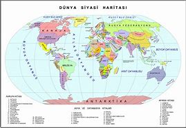 Image result for Dunya Haritasi Turkce