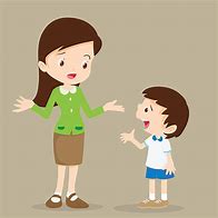 Image result for Adult and Child Talking Cartoon