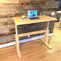 Image result for Height Adjustable Wooden Desk