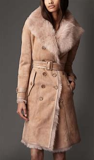 Image result for Burberry Shearling Jacket Coat