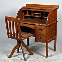 Image result for Wooden Roll Top Desk