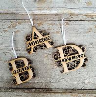 Image result for Personalized Initial Ornaments