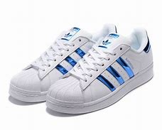 Image result for Adidas Blue Stripe Shoes