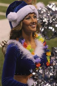 Image result for Colts Cheerleaders Christmas Blue