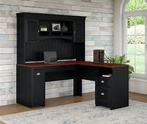 Image result for Office L Desk with Hutch