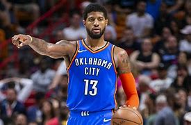Image result for Paul George Dunking On the Thunder