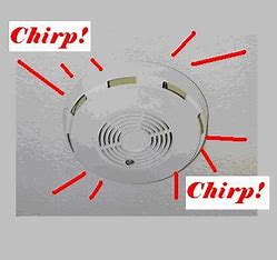 Image result for smoke detector chirping