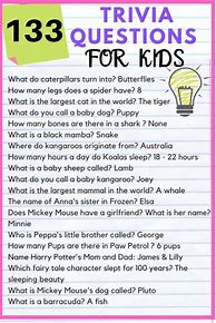 Image result for Random Quiz Questions for Kids