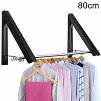 Image result for Wall Mounted Retractable Clothes Hanger Rack