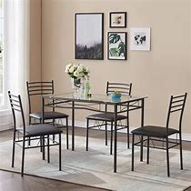 Image result for Rectangular Glass Table and Chairs