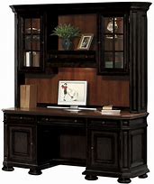 Image result for Credenza Desk with Hutch