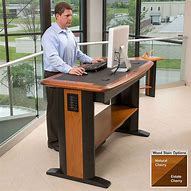 Image result for Standing Computer Desk with Drawers