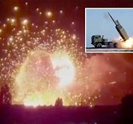 Image result for Russian ammo warehouse hit Donetsk
