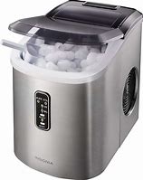 Image result for Insignia - 33-Lb. Portable Ice Maker - Stainless Steel