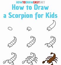 Image result for Scorpion Drawing for Kids