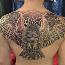 Image result for Owl Back Tattoo
