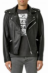 Image result for Topman Black Leather Biker Jacket