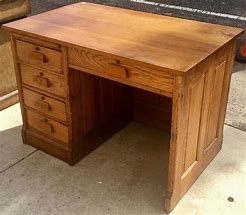 Image result for wooden desk with file drawers