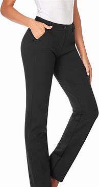 Image result for Black Stretch Dress Pants Women