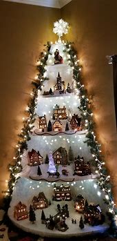 Image result for Christmas Village Display Tree