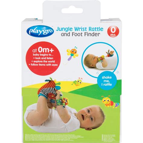 Playgro Jungle Wrist Rattle and Foot Finder   BIG W